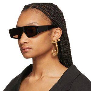 JACQUEMUS BLACK LES LUNETTES YAUCK FLAT TOP SUNGLASSES